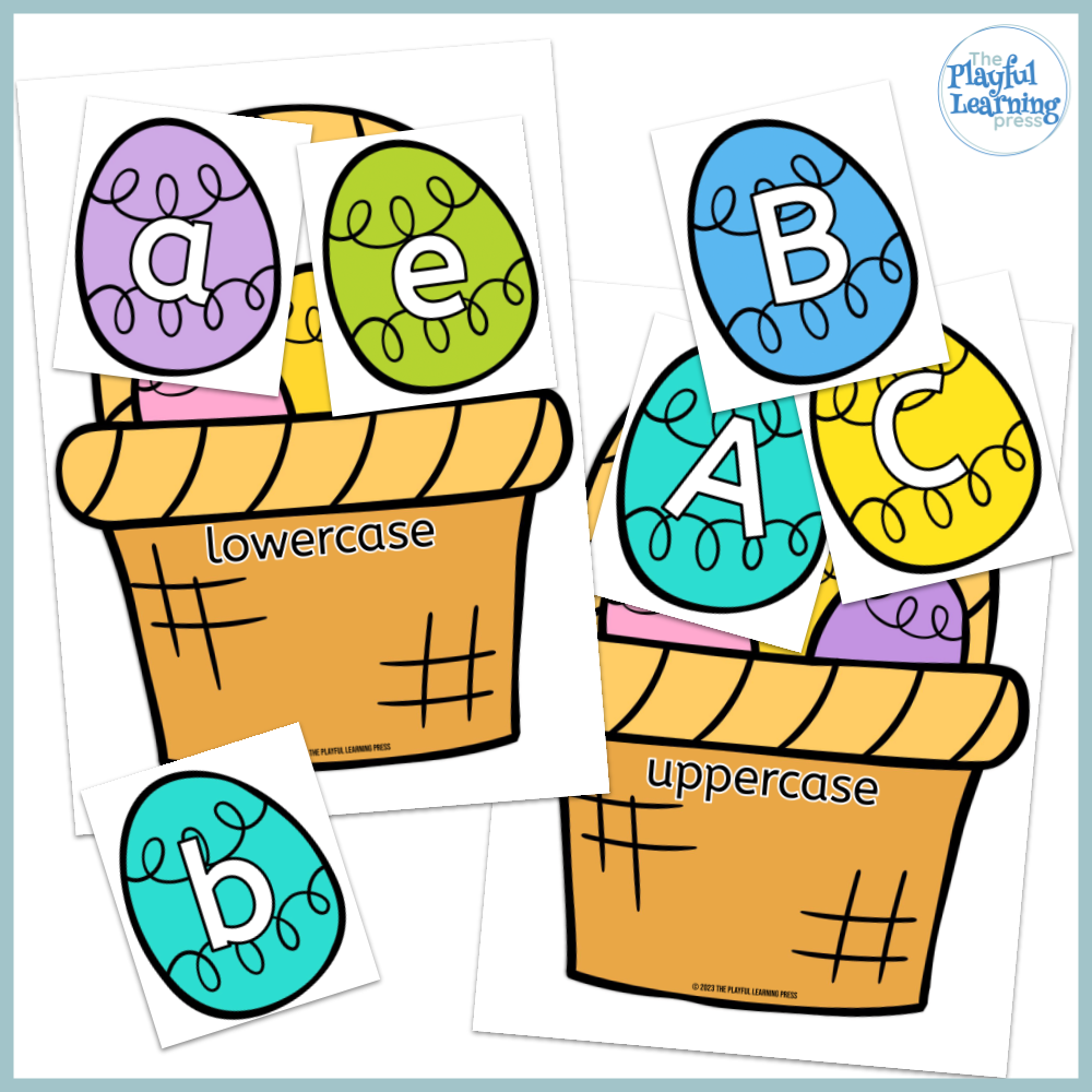 Easter activities - alphabet Easter egg hunt