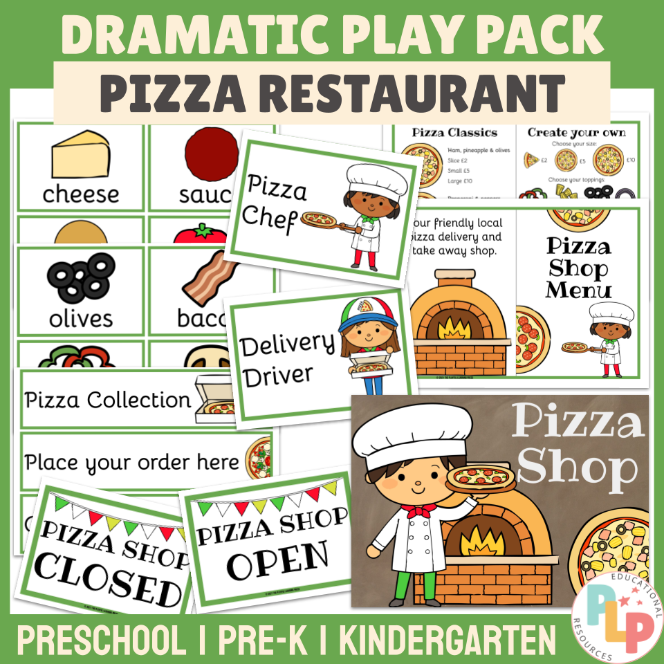 Pizza shop dramatic play