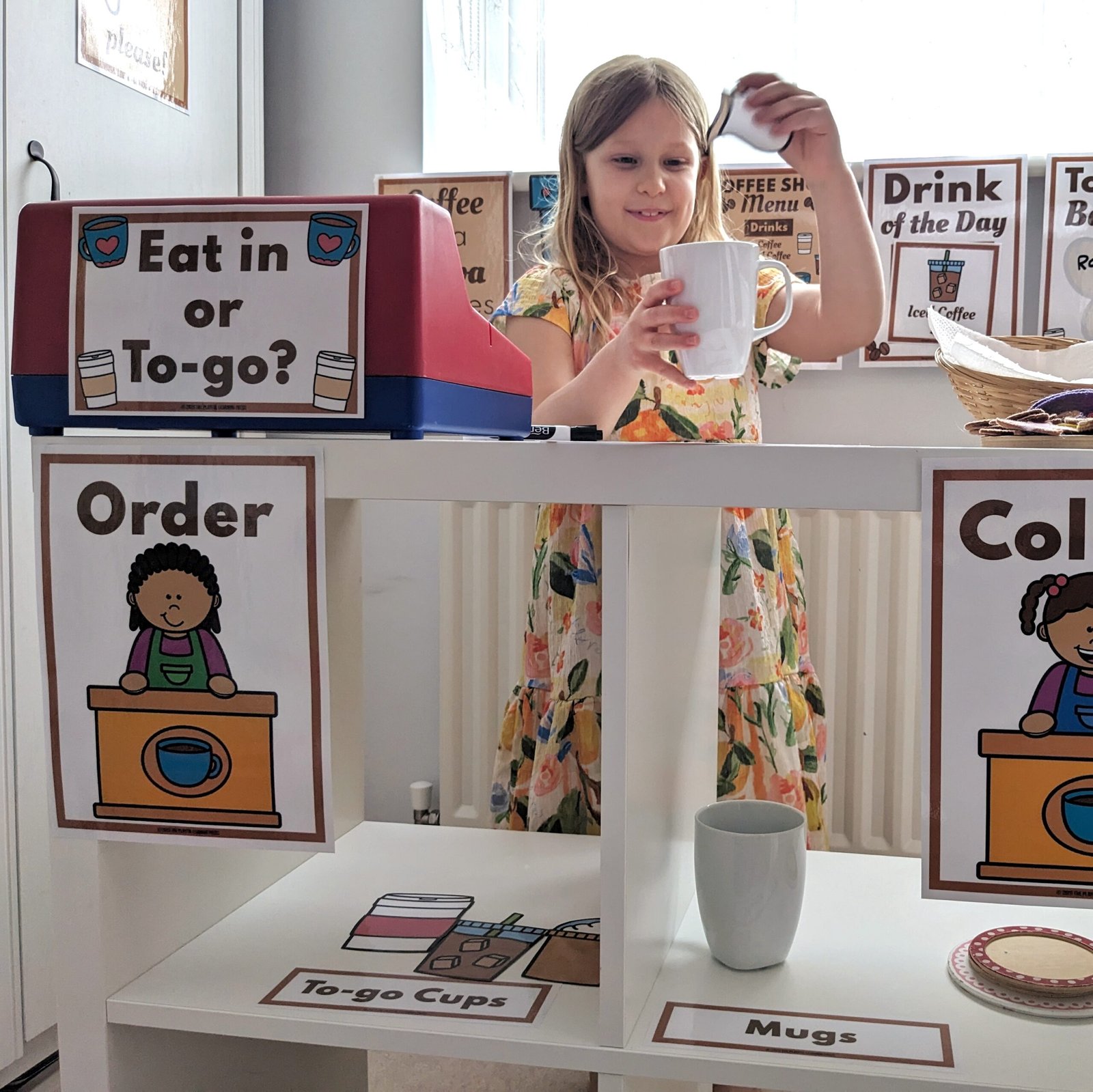 coffee shop dramatic play