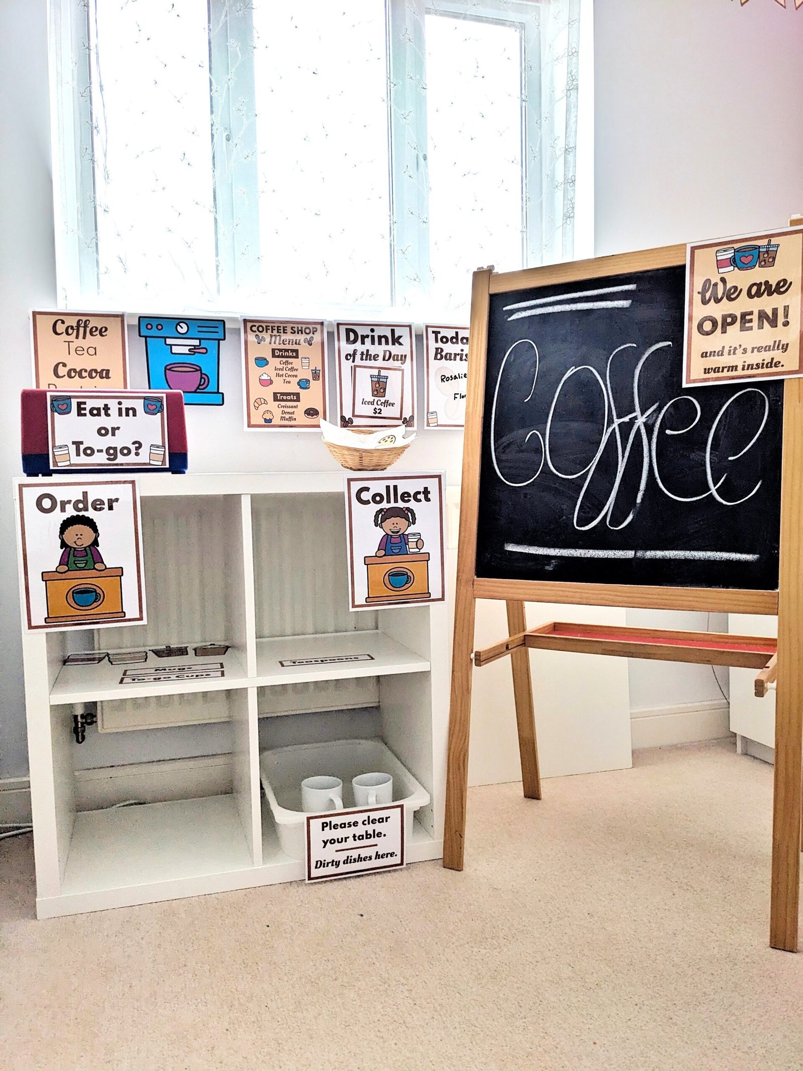 coffee shop dramatic play